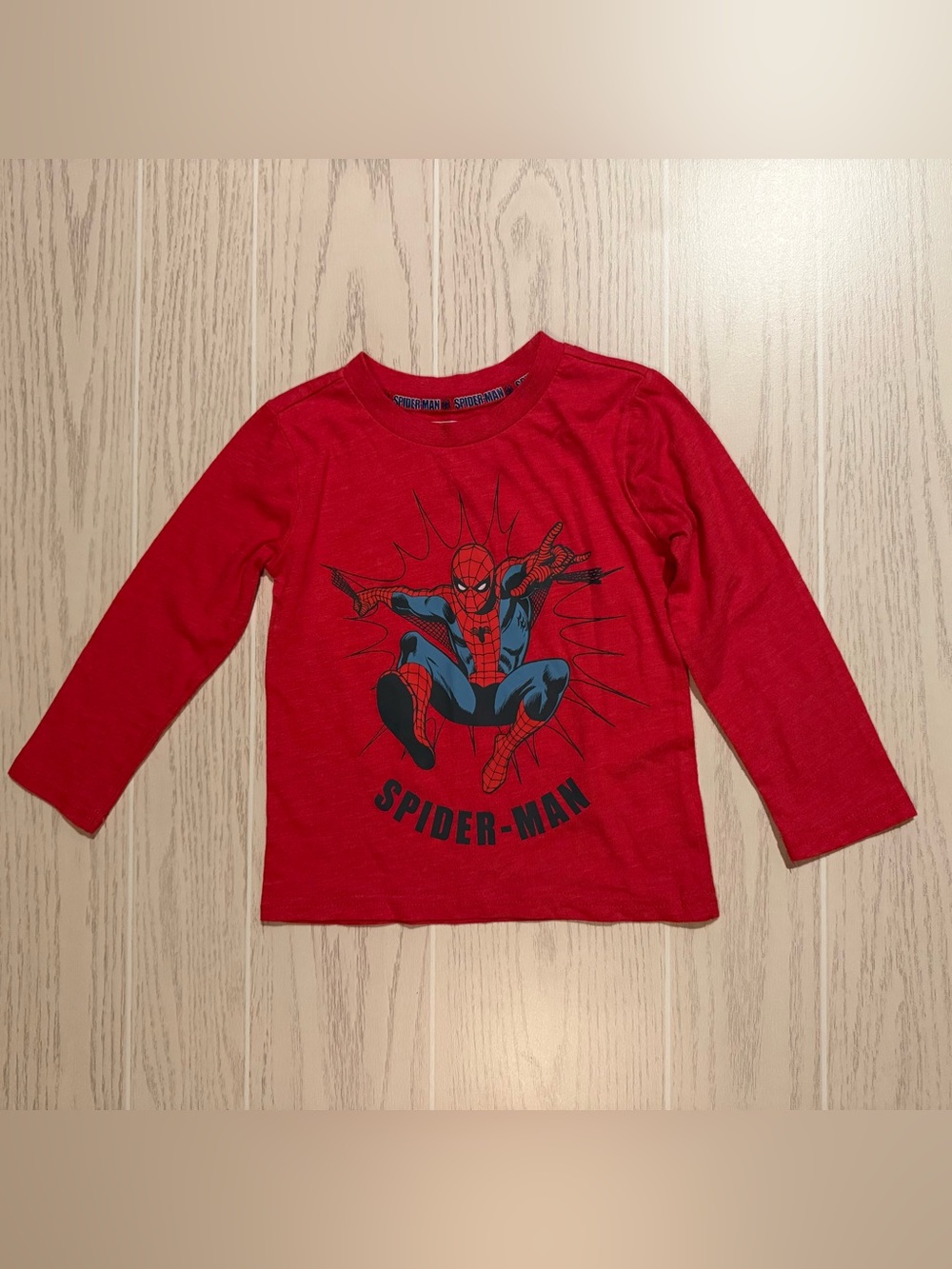 Marvel Spider-Man Toddler Boys 4T Red Long Sleeve Graphic Tee
